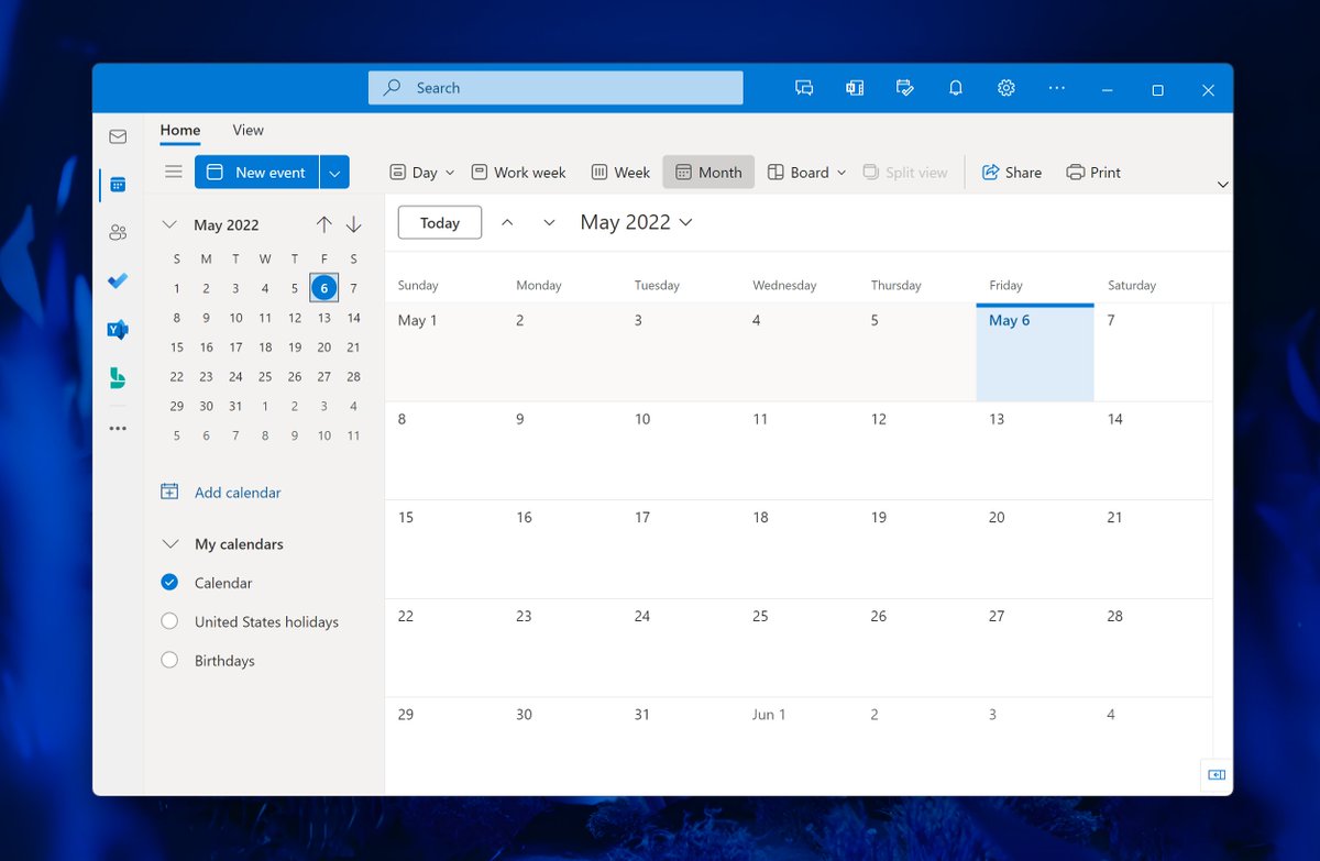 FireCubeStudios's tweet photo. Here is how One Outlook settings, peoples, new mail and calendar page
#WIndows11 #FluentDesign #OneOutlook https://t.co/mCO9MModgJ