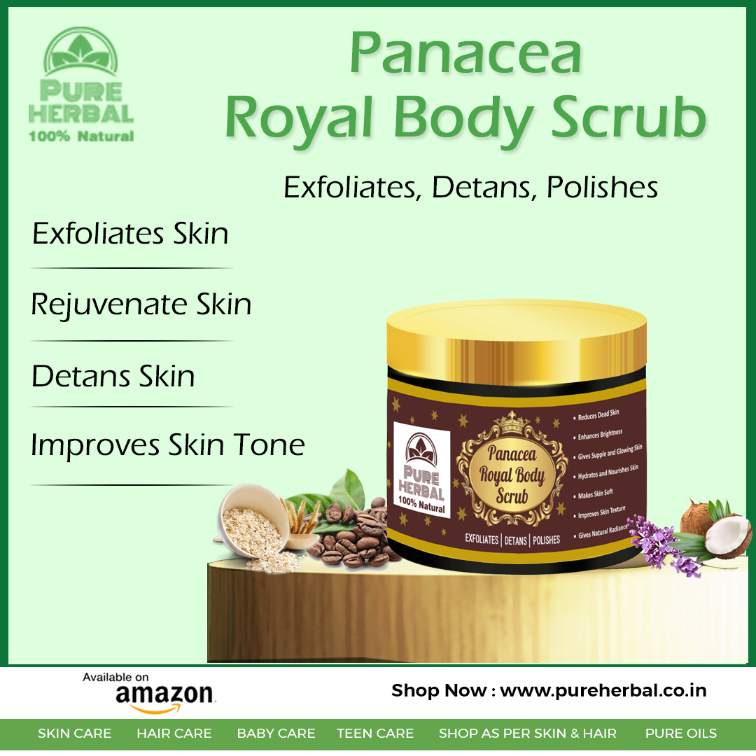 PureHerbal7's tweet photo. Panacea Royal Body Scrub is a luxurious blend of herbs and oils that gently exfoliates and details the skin. Coffee and coconut assist to cleanse the skin deeply and enhancing skin tone and texture. 
Shop Now: https://t.co/i6kL0oAgES
#bodyscrub #coffeescrub #MultiverseOfMadness https://t.co/hIbLEFeT7e