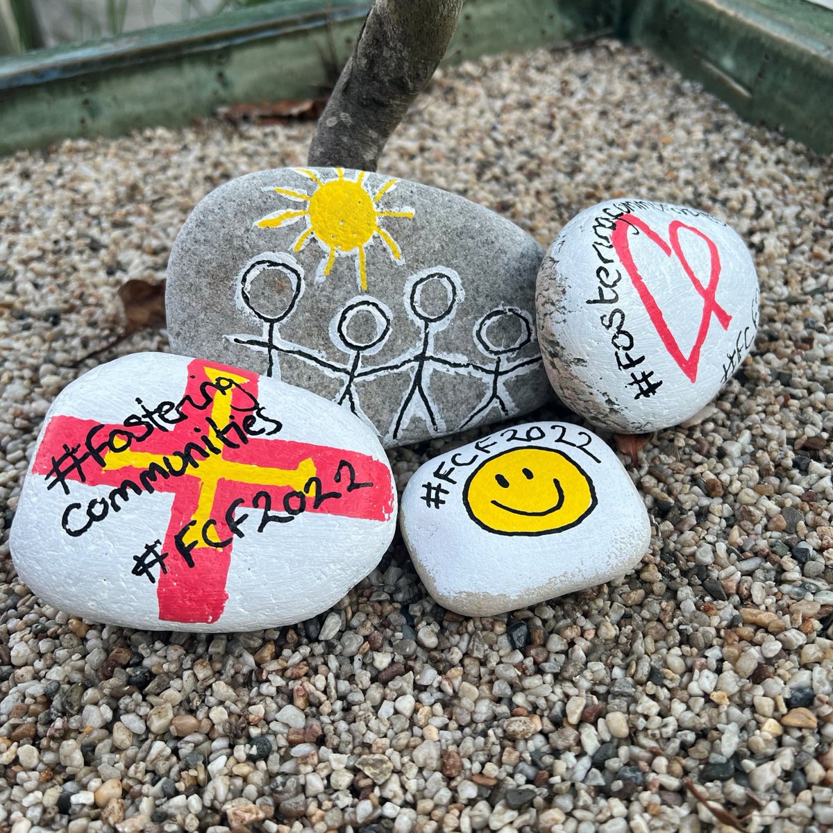 Have you spotted these pebbles for Foster Care Fortnight™?

Don't forget, the Family Placement Service will be at North Community Farmers Market and coffee Morning, Vale Douzaine Room, tomorrow (Fri 13 May), 10am - 11.30am to speak to anyone considering fostering. 

#FCF22