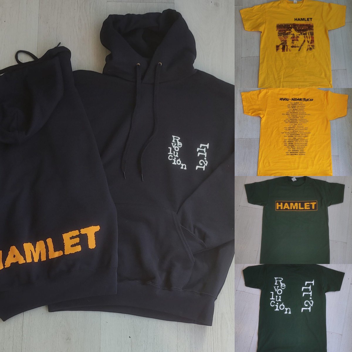 Merch disponible en los conciertos de hoy y mañana en Santiago (Malatesta) y Vigo (sala  Rouge)