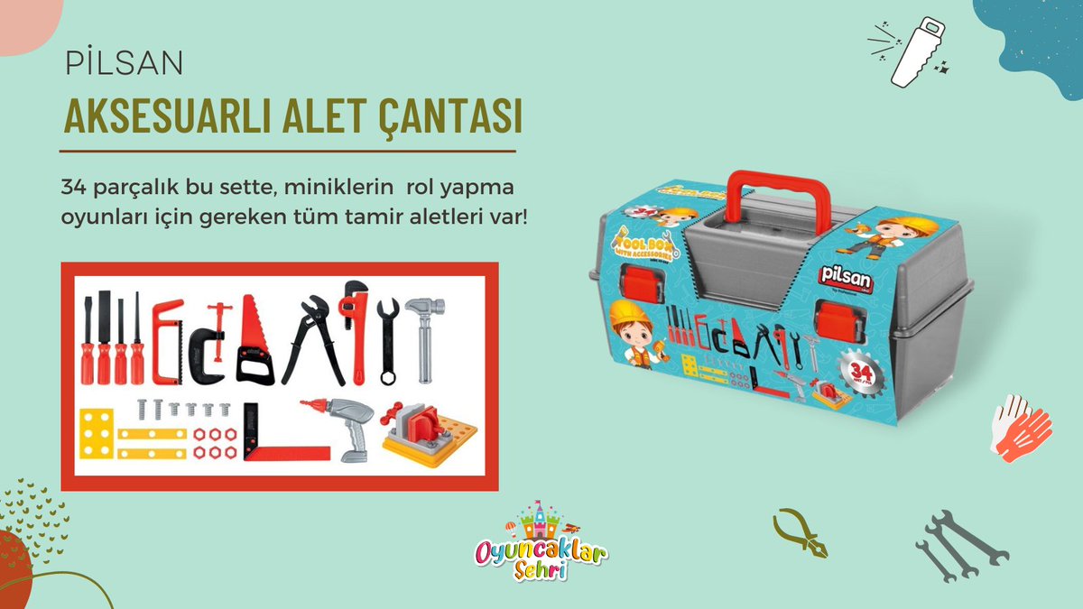 Evde tamir edilmesi gereken bir şeyler var mı? 🧐 👨‍🔧👩‍🔧
oyuncaklarsehri.com/urun/aksesuarl…
#rolyapmaoyunları #oyuncaktamirseti #rolyapmaoyuncakları #pilsanoyuncak #oyuncak