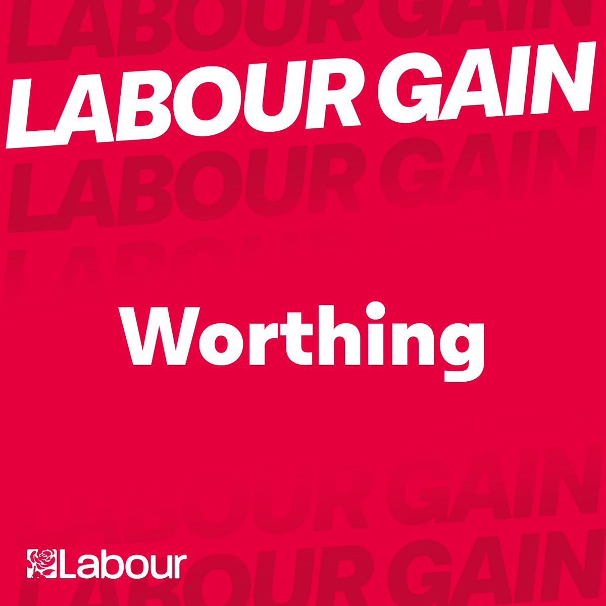 UKLabour's tweet photo. Labour GAIN 🌹

Labour gains Worthing council. https://t.co/Ru0DP1HXdn