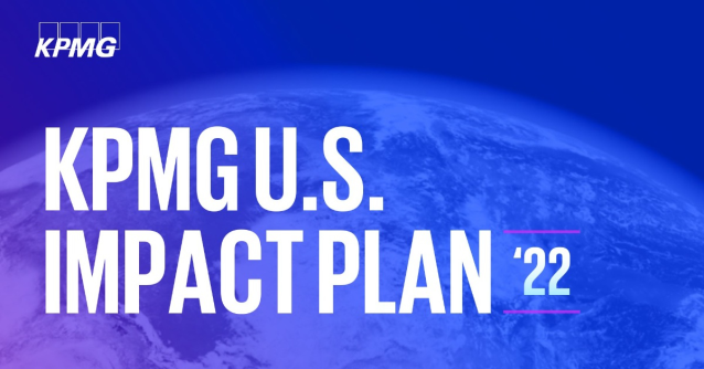 I’m proud of KPMG’s progress on critical ESG issues &amp; look forward to playing a role in the firm reaching the ambitious goals set in our inaugural U.S. Impact Plan. To view the <a href="/KPMG_US/">KPMG US</a> 2022 Impact Plan bit.ly/39M3iER