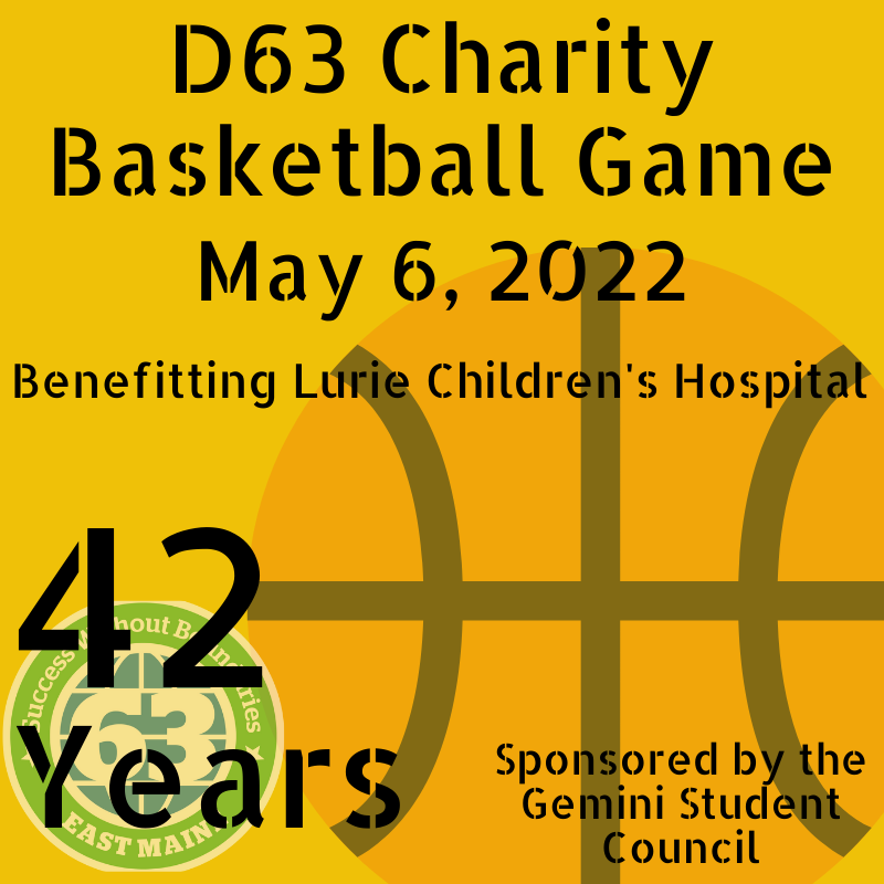 Today's the day! Our 42nd D63 Charity Basketball will tip off at 5:45 p.m. Although the game is sold out, you can stream it live (check the link on our website) and consider making a donation to support <a href="/LurieChildrens/">Lurie Children's</a>. bit.ly/3wbvRD6