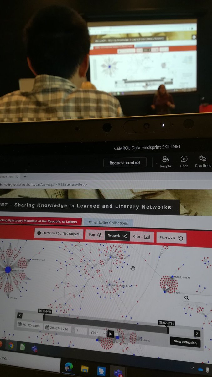 Dirk_van_Miert's tweet photo. @Inge_vanVugt presents results from SKILLNET's crowdsourcings platform at a datasprint in @HumanitiesUU 's special collections department. Many thanks to all volunteers! @cofktweets @VeleHanden https://t.co/yroxxtobqN