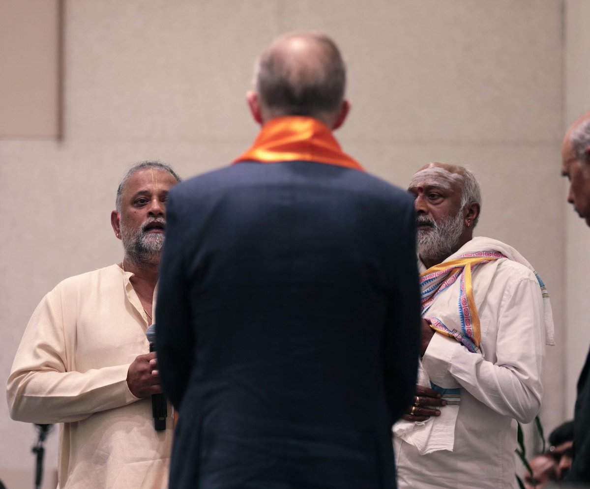 AlboMP's tweet photo. A warm reception in Parramatta tonight with leaders from the Hindu faith and subcontinental communities. https://t.co/6m79gzXhDz