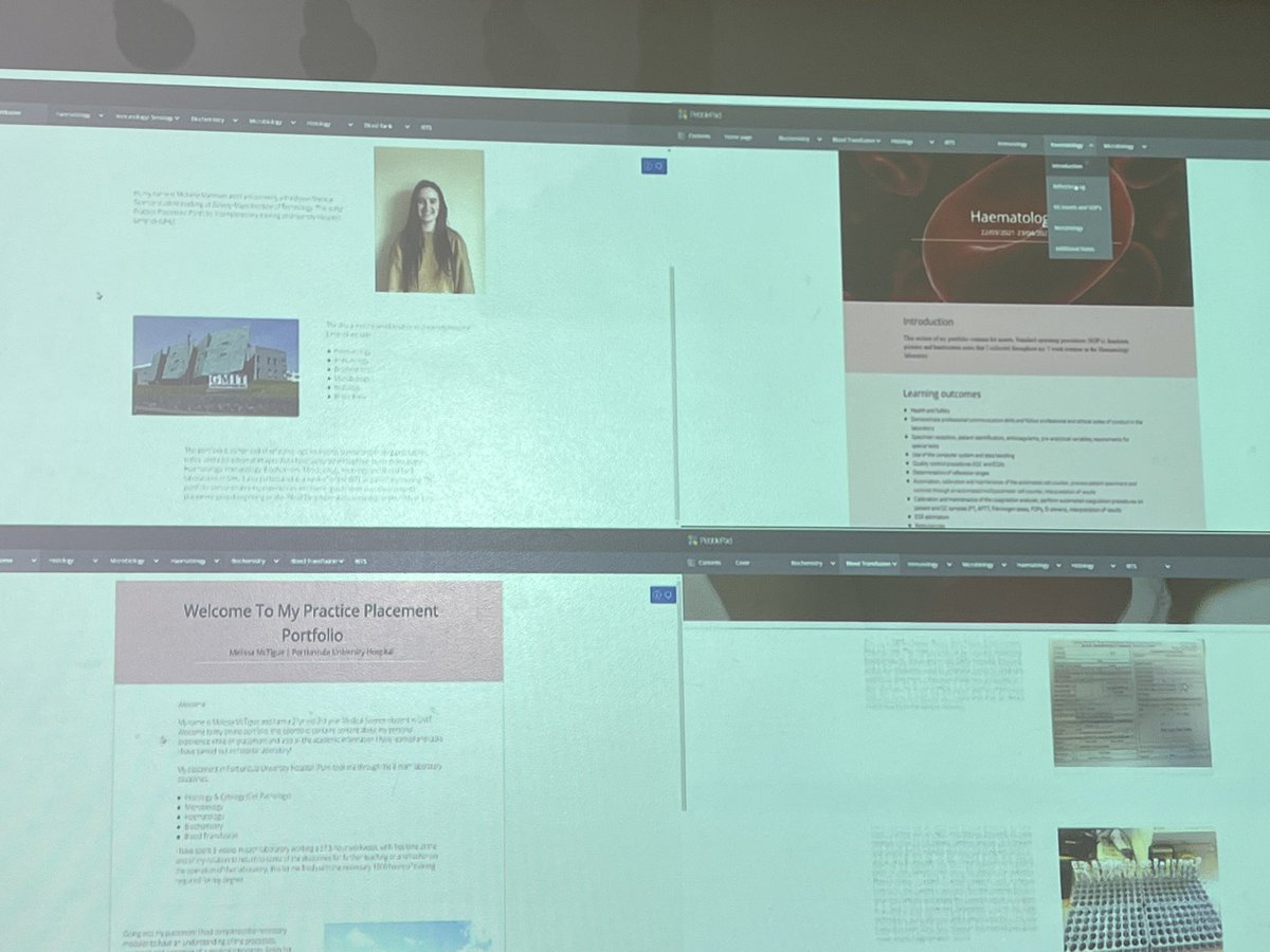 carinaginty's tweet photo. Fantastic innovation in teaching and learning at @ATU_GalwayCity @atu_ie #medicalscience ePortfolios - what a transformative learning experience for the students. Well done Dr Joan O’Keefe & @helen_cregg #DigitalEd22 https://t.co/ncSMhSutXr