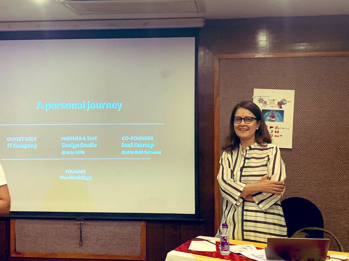 Session- Building your personal brand narrative by Meeta Malhotra, Founder of The Hard Copy. 
<a href="/meetamalhotra/">Meeta Malhotra</a> <a href="/lathika_pai/">Lathika Pai</a> <a href="/shnoyanju/">Anju Shenoy</a> <a href="/ighose/">Irina Ghose</a> <a href="/Imsavvysingh/">Savita Singh</a>