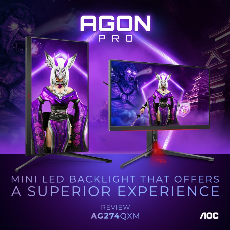 AGONbyAOC's tweet photo. We all crave that gaming experience that blows our minds (if you know, you know 🧠). Luckily, the folks over at @TFTCentral have found the solution in our AGON PRO AG274QXM monitor! You can see what they have to say here: