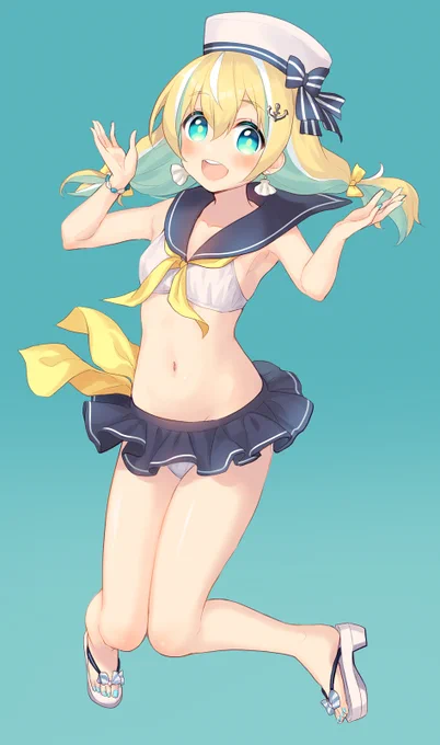 しとらちゃんお誕生日おめでとう!暑くなってきたので水着を用意したよ!!
 #しとらーと #2022涼風しとら生誕祭 