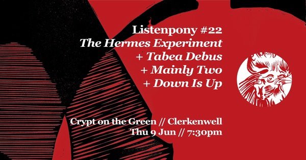 Come join us on the 9th of June to hear @TheHExperiment, @Mainly2wo, @TabeaDebus, and Down is Up perform at @CryptontheGreen. There will be newly commissioned works by @katewhitley_ , @BlasioKavuma and @WMarsey. Tickets and info here: listenpony.com/events/listenp…