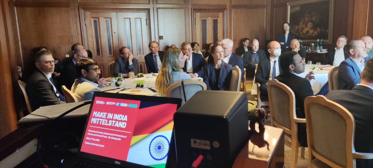 investindia's tweet photo. Thank you, @roedl India &amp; @IndoGerman, for your support in making the 'Make In India Mittelstand' round table a success!

We're encouraged to see the tremendous interest shown by German companies and look forward to facilitating &amp; supporting them in their New India journey. https://t.co/QELBBDZC1m