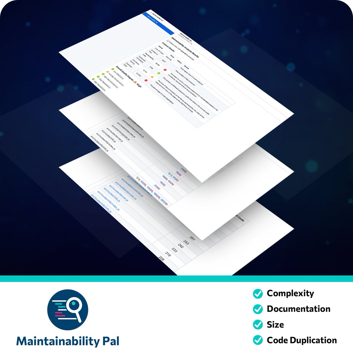 cyclopt's tweet photo. Do you struggle with the complexity or the size of your code?
We've got you covered!
Your everyday Software Maintainability Assistant is here!
Download now at https://t.co/KpNQBUooAx
Learn more about us at https://t.co/8dPHXZ9Ke5
Sign in now at https://t.co/cWFYblJAIn
#cyclopt https://t.co/VZaKIYoiB3