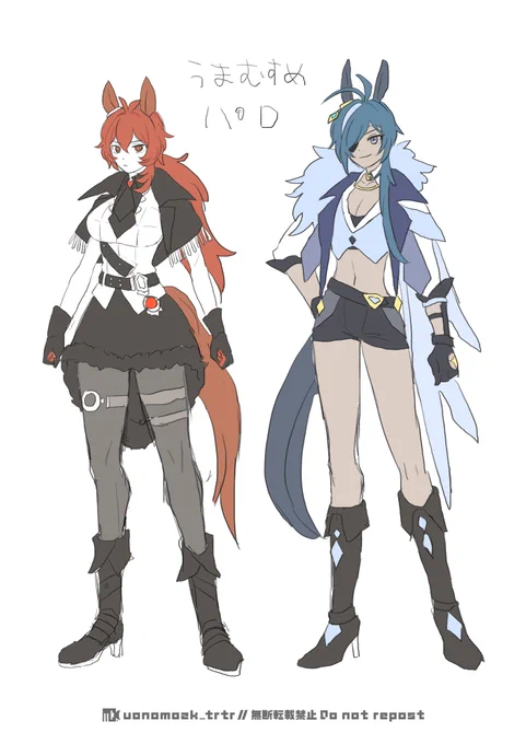 🐴娘パロディルガイ♀♀
らくがき。
🔥は逃げうま、❄️は差しうま だとかわいい 