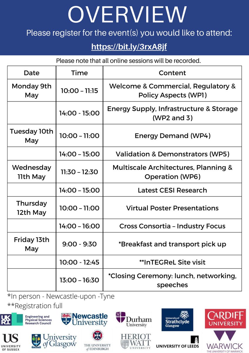 Next week we've got a great series of events lined up!
All welcome🎉👇
Register here: bit.ly/3rxA8jf