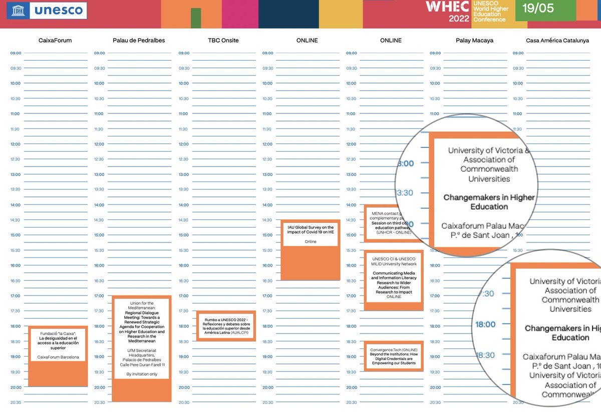 UNESCOchairCBR's tweet photo. Check out our Chair's public events hosted during the #HigherEducationWeek btw 16-19 May part of UNESCO WHEC 2022 Official Agenda. 👇https://t.co/fgnwbtvpPo @buddhall @RTandon_PRIA @PRIA_India @HigherEd_UNESCO @unesconewdelhi @GUNi_net @ACUPcatalunya @IAU_AIU @ugc_india https://t.co/pD842x7MyC