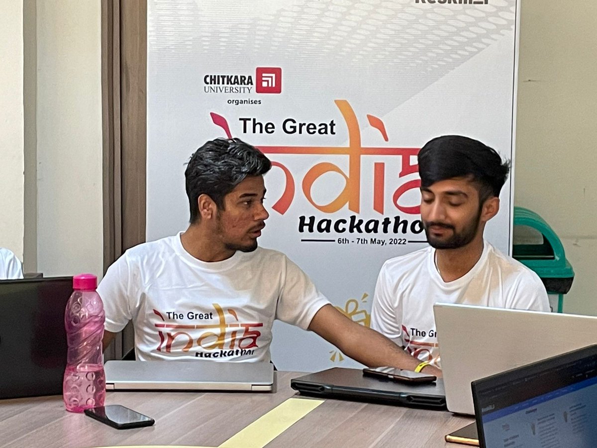Reskilll's tweet photo. The journey of 24 hours hackathon at @ChitkaraU has just begun and we gleefully await for the flow of creativity.
#codekaregaindia

#community #university #creativity #azure #developer #upskilling #technology #hackathon https://t.co/s2QE4Pli5f
