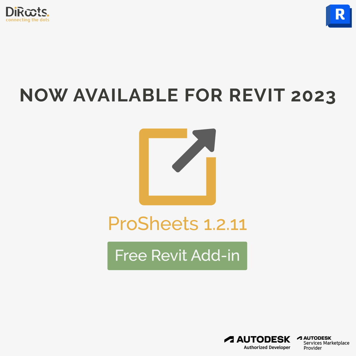 DiRoots17's tweet photo. 📢 #ProSheets is available for #Revit 2023
ProSheets is a plugin to batch export Revit Views/Sheets to PDF and other file formats with a custom filename.
#DiRootsOne is the next to support Revit 2023!
👇 Download:
https://t.co/VyPDZWqejK
#DiRoots #BIM #AEC https://t.co/mbIaVvXQsF