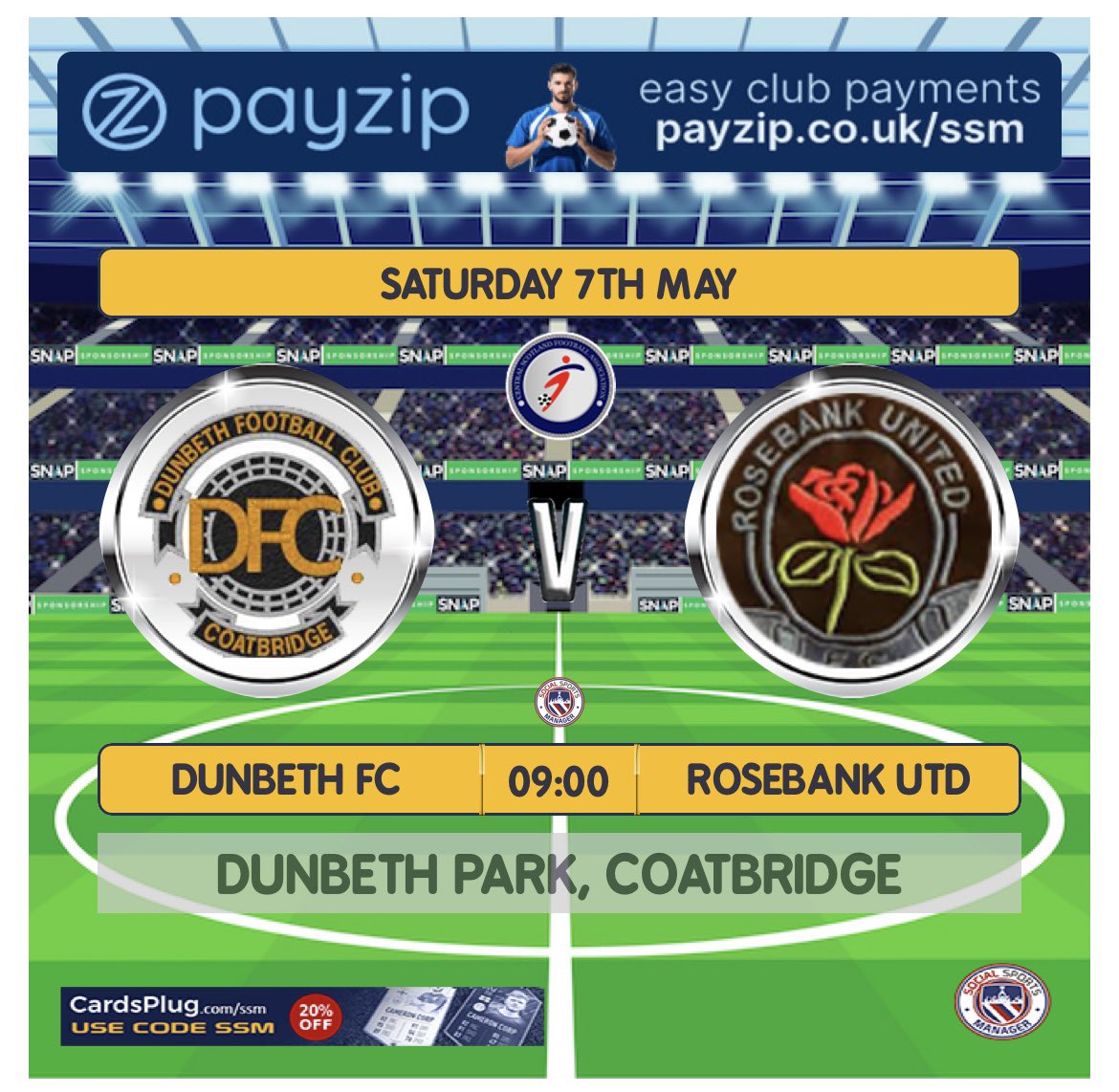 2007s_dunbethfc's tweet photo. Saturdays game sees us up against @FcRosebank for an early ko!! Only 4 games left now 💪🏻⚽️🖤💛 https://t.co/RLOTEQNCMU