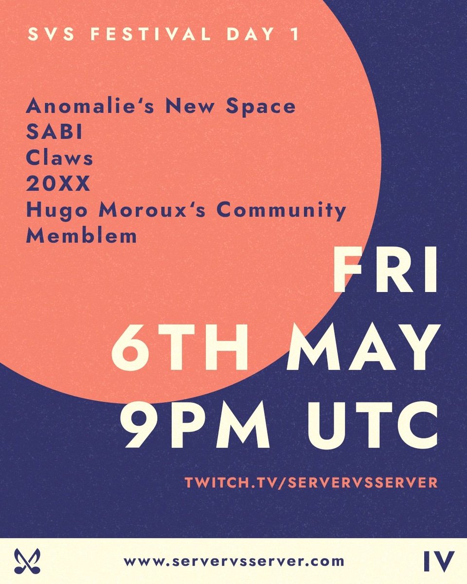 servervsserver_'s tweet photo. THIS EVENING, 9pm UTC, is our FIRST FESTIVAL DAY (spoiler: there will be lots of good music)!
We will be raising funds for @igiveabeat during stream, so come join us at https://t.co/36yV14aVzq π₯³
#servervsserver #svs #giveabeat #fundraising #musicproduction #festival https://t.co/b1quRIfOlg