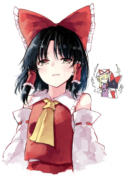 まだお化粧に興味ない霊夢さん 