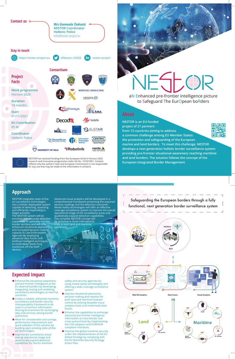 📣 Check out the updated version of our #leaflet which now offers a better illustration of the <a href="/Nestor_H2020/">NESTOR H2020 EU Project</a> #project technological approach!

🔎Find a downloadable version of it with contact details for expressions of #interest in potential #synergies➡️bit.ly/37kEtPg