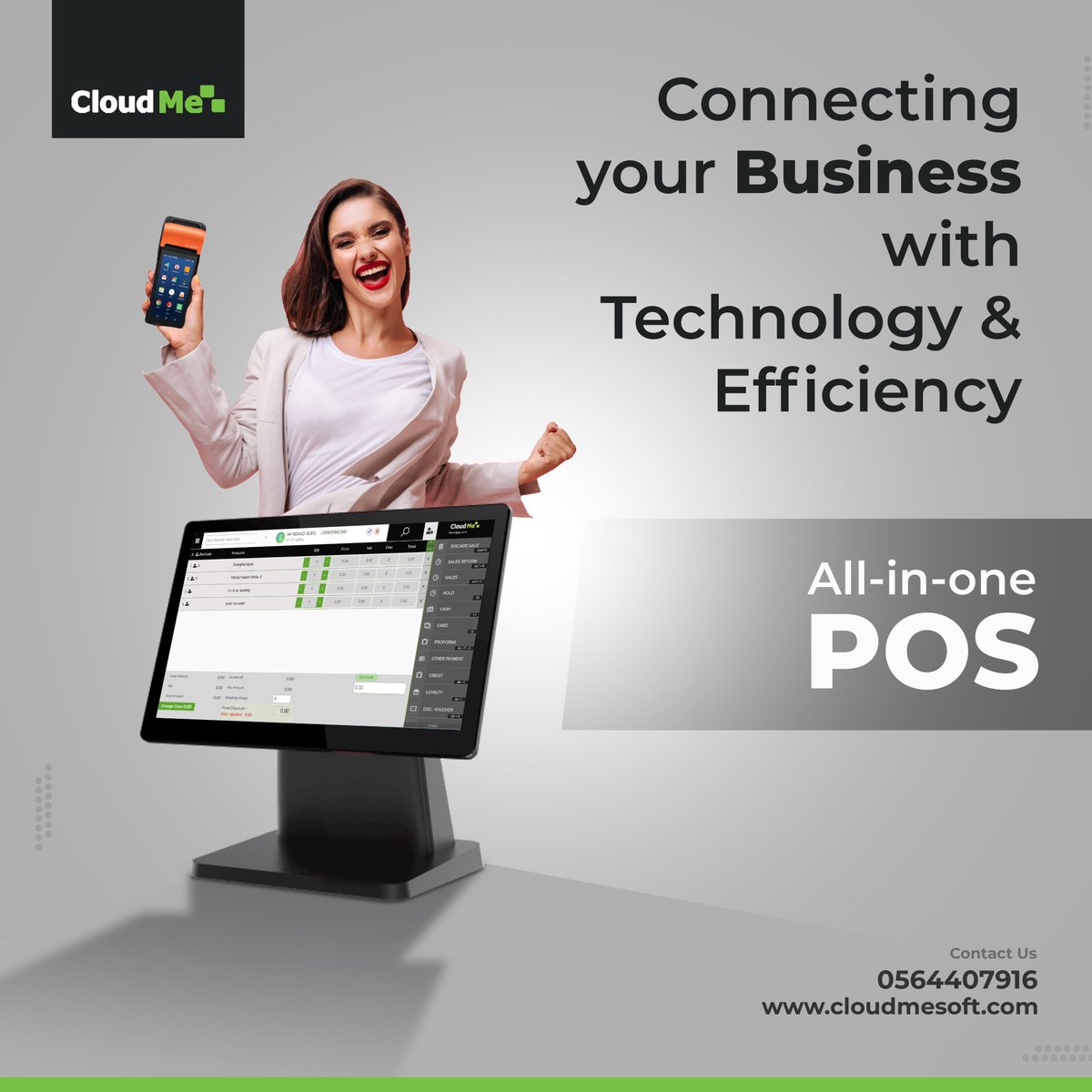 cloudmesoft's tweet photo. Grow your business with All-in-one #POS system
Get More Details: https://t.co/VU73Tf28nL
For Demo Call/WhatsApp: 0564407916
#cloudmesoft #pointofsale #pointofsaleprovider #possytems #retailpos #restopos #salonpos https://t.co/U02Dzftd9t