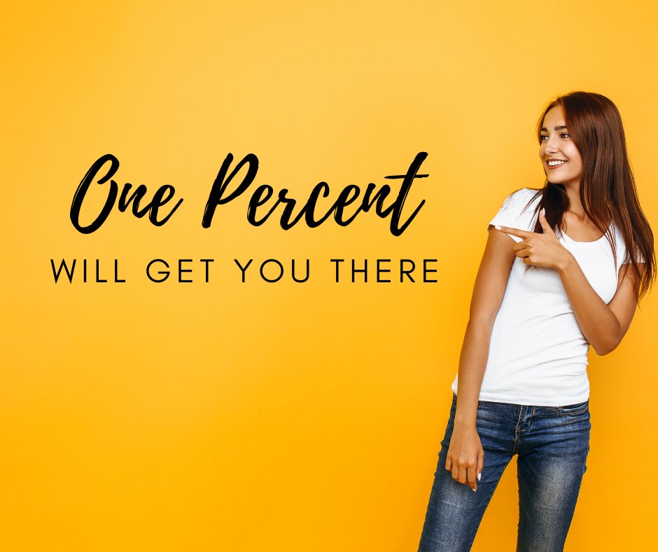 FIT_tania's tweet photo. ONE PERCENT WILL GET YOU THERE Did you know ur current level of health less about the # of birthdays and more about what you #donotdo daily? This week's blog shows how to reverse negative effects and #takebackcontrol of your health. https://t.co/QelqAmb07G https://t.co/KlbLbapwR8