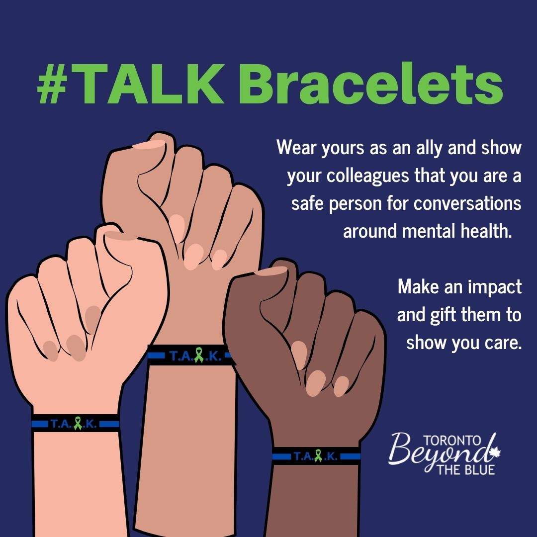 Find your @TorontoBTB Brand Ambassador or visit our website to get your 2022 TALK bracelet! . . #TorontoBTB #Fundraiser #mentalhealthawareness #Endthestigma