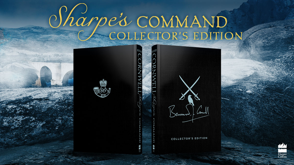 HarperFiction's tweet photo. We're delighted to announce the Collector's Edition of #SharpesCommand by @BernardCornwell 

The hardback will have a stunning silver foil signature design underneath the dust jacket - limited to the first print run only!

Pre-order to avoid missing out: https://t.co/mOTXQpDABt https://t.co/7fDcThByiD
