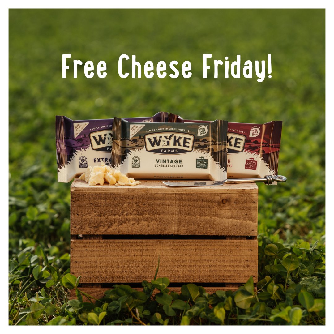 It's time for #FreeCheeseFriday! FOLLOW AND RETWEET to #WIN a selection of award-winning Cheddar!

Head over to FB (facebook.com/wykefarms) and IG (instagram.com/wyke_farms) more chances to win!

#freebies #freebiefriday #giveaways #competitions #cheese #cheeselovers <a href="/Twitaculous/">Twitaculous Competition Listings Website</a>