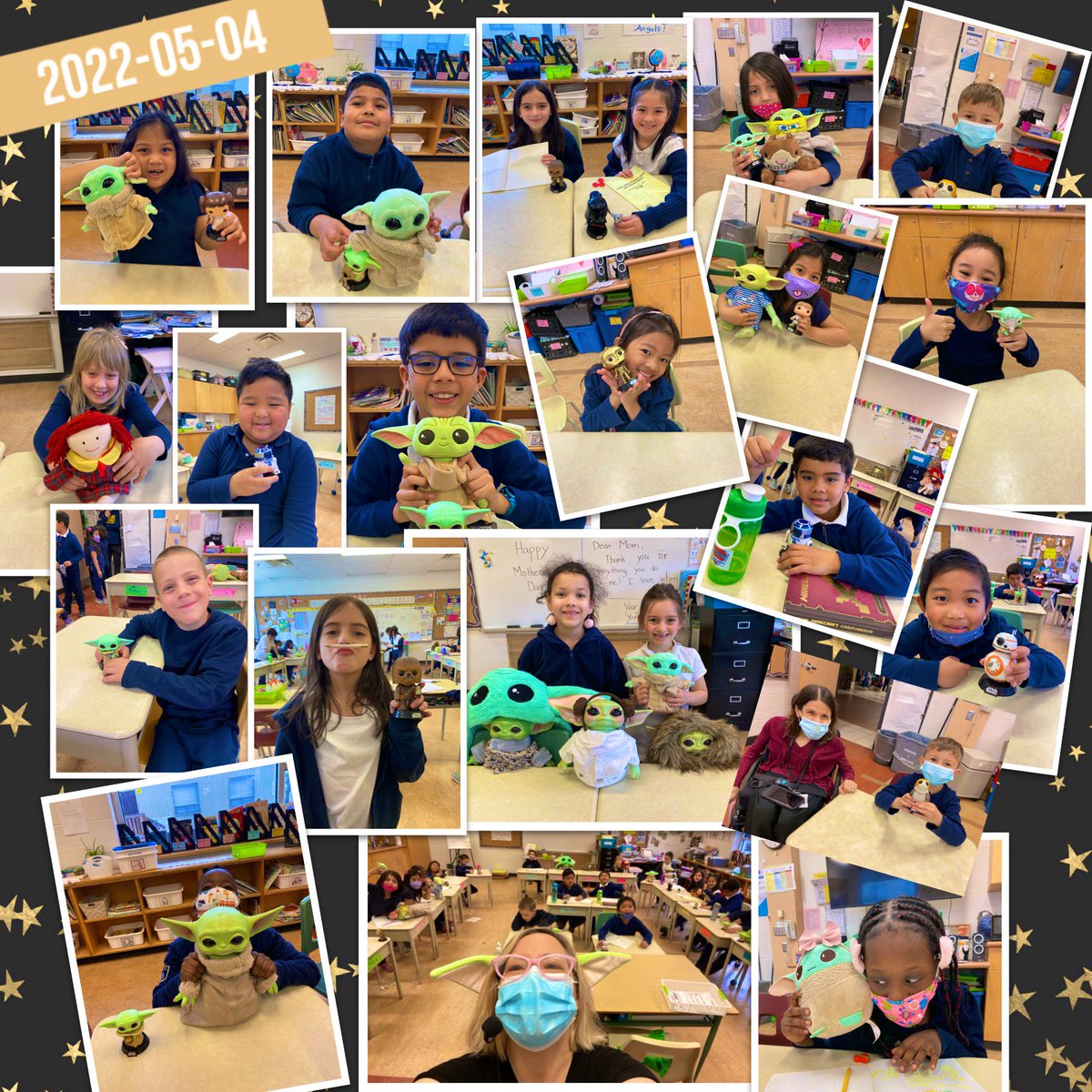 MsGluchowski's tweet photo. The force was strong with us this week !! Thank you #amazingangels for making May 4th a fun day to remember this year !! 💚🤍🖤🫶✨✨✨✨✨✨✨ #strobert #tcdsb #MayThe4thBeWithYou @principalrock70 @ChristinaTaddeo https://t.co/76Ed6gbP0S