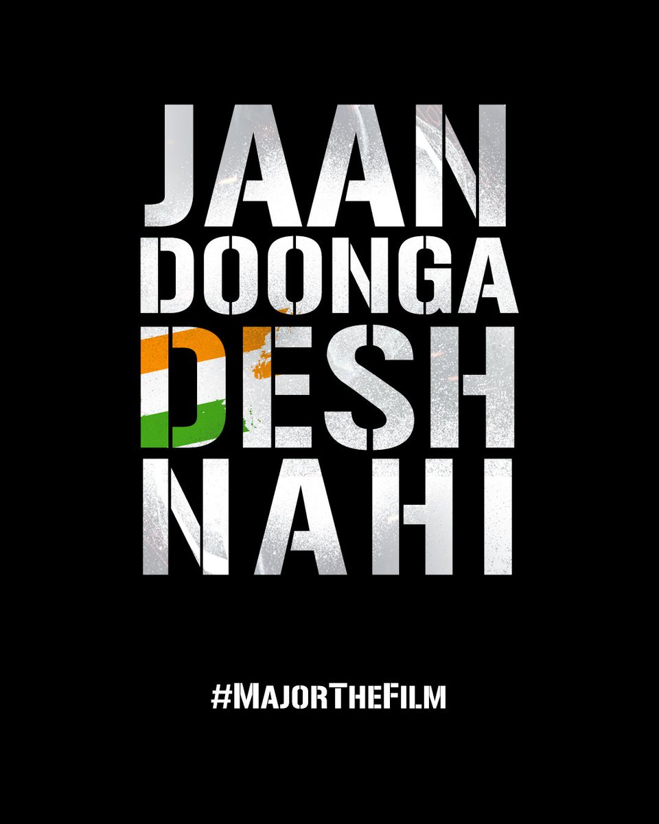 MajorTheFilm's tweet photo. The Honorable Defence Minister Shri. @rajnathsingh ji blessed us after watching the #MajorTrailer.

He unveiled THE SLOGAN of #MajorTheFilm 

Jaan Doonga Desh Nahi - जान दूँगा देश नहीं 🇮🇳

- https://t.co/tDNjerijRs

A promise he made and kept.

#MajorTrailer on May 9 💥 https://t.co/itybRmdf3P