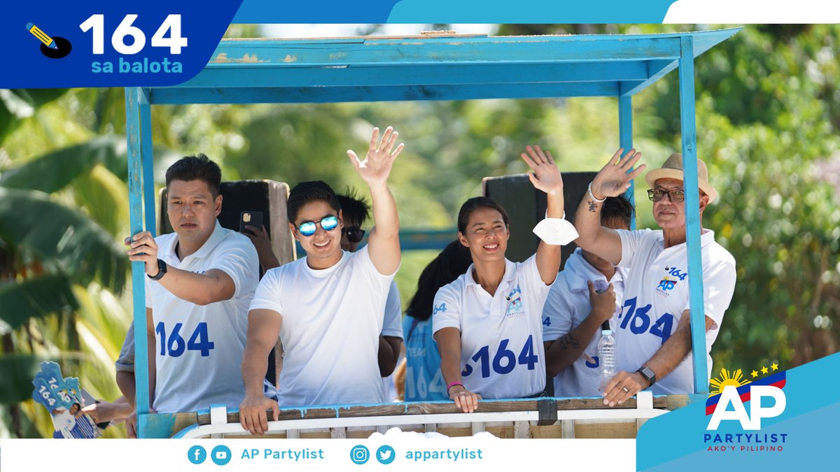 appartylist's tweet photo. Sulit na sulit ang aming naging biyahe papuntang Camotes Island dahil sa inyong mga ngiti! Maraming salamat sa mga sumalubong at nag-abang sa ating motorcade kasama si #CocoMartin at #TaskForce164 at si #164APPartylist first nominee, Rep Ronnie Ong! Maraming salamat po! https://t.co/k7sUP4JbgK