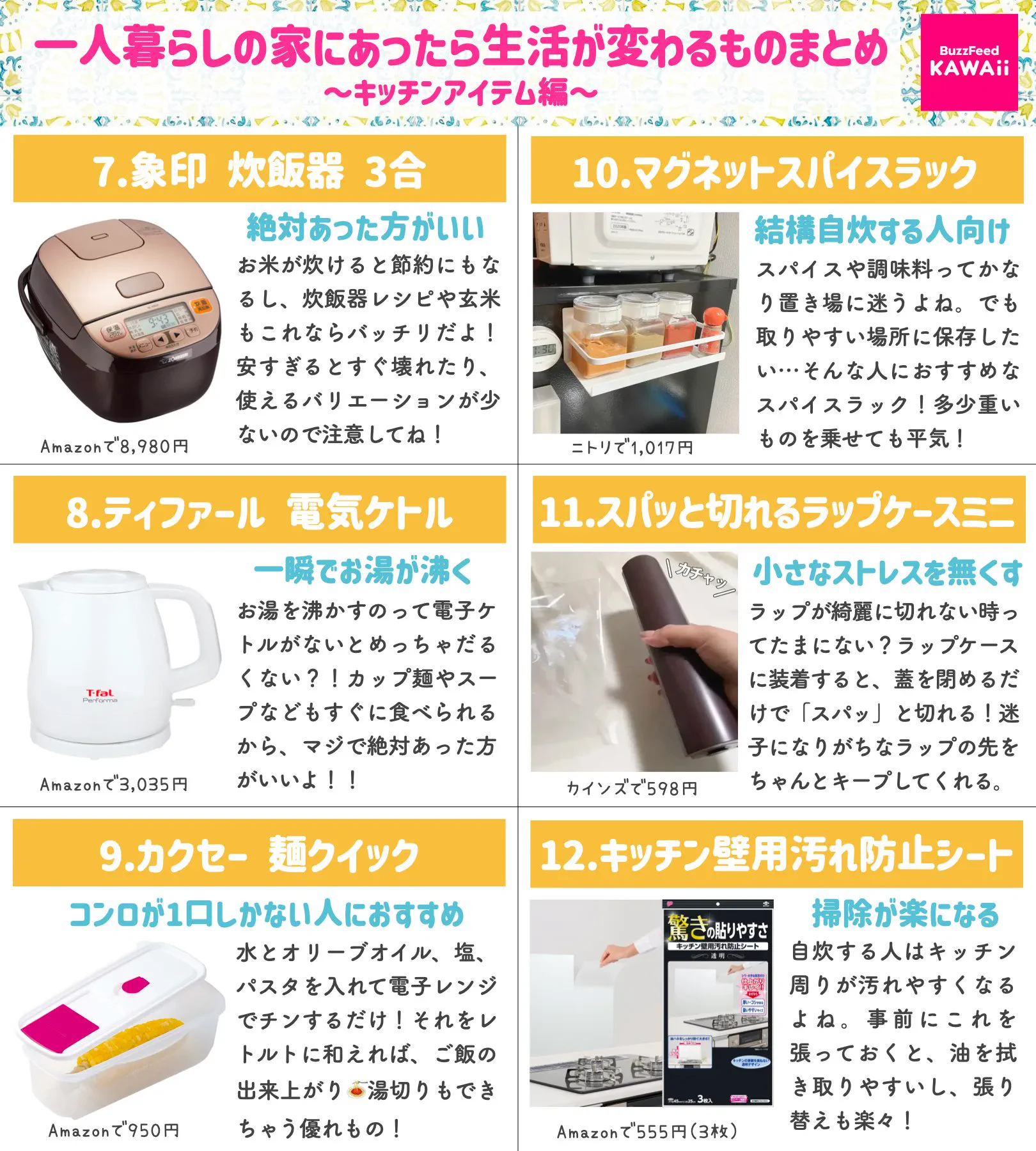 一人暮らしの人必見！あると生活が変わるという物たちを紹介したツイートが話題に！