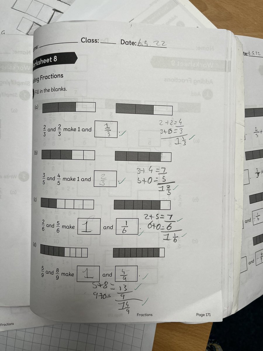 StBernardsep's tweet photo. Excellent work on adding fractions in Team 4 today. #stbmaths https://t.co/Tvn6ccMEAb