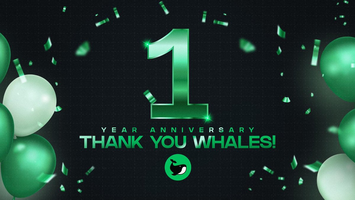 1 year ago today Watcher Guru was born. Thank you, whales 🐳💚