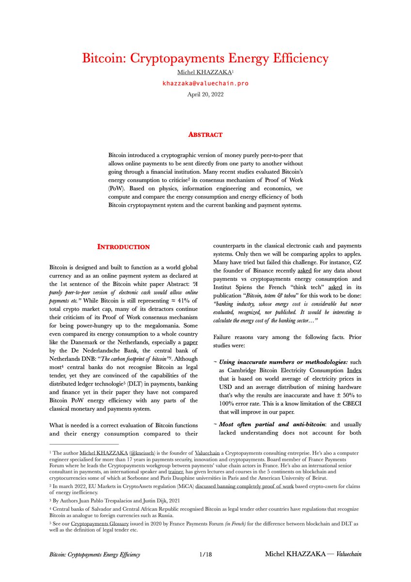 Coming soon... #Bitcoin #Energy #efficiency 
#PoW and #Lightning compared to classical monetary  #payment system and Instant Payments