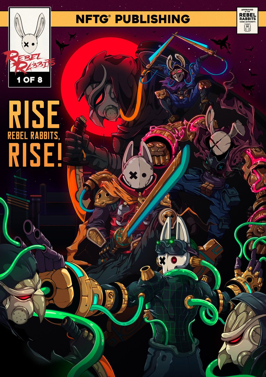 RebelRabbits1's tweet photo. To celebrate #FreeComicBookDay @GeniusNFT will make chapter 1 of the #RebelRabbits #comicbook saga AVAILABLE TO EVERYONE FOR FREE STARTING THIS SAT
https://t.co/oLiYCyKCbH

Rebels love #comics and support indie comic book shops

We are the Uprising 

#FCBD #FCBD22 #NFTcomics https://t.co/aM69wKp8LP