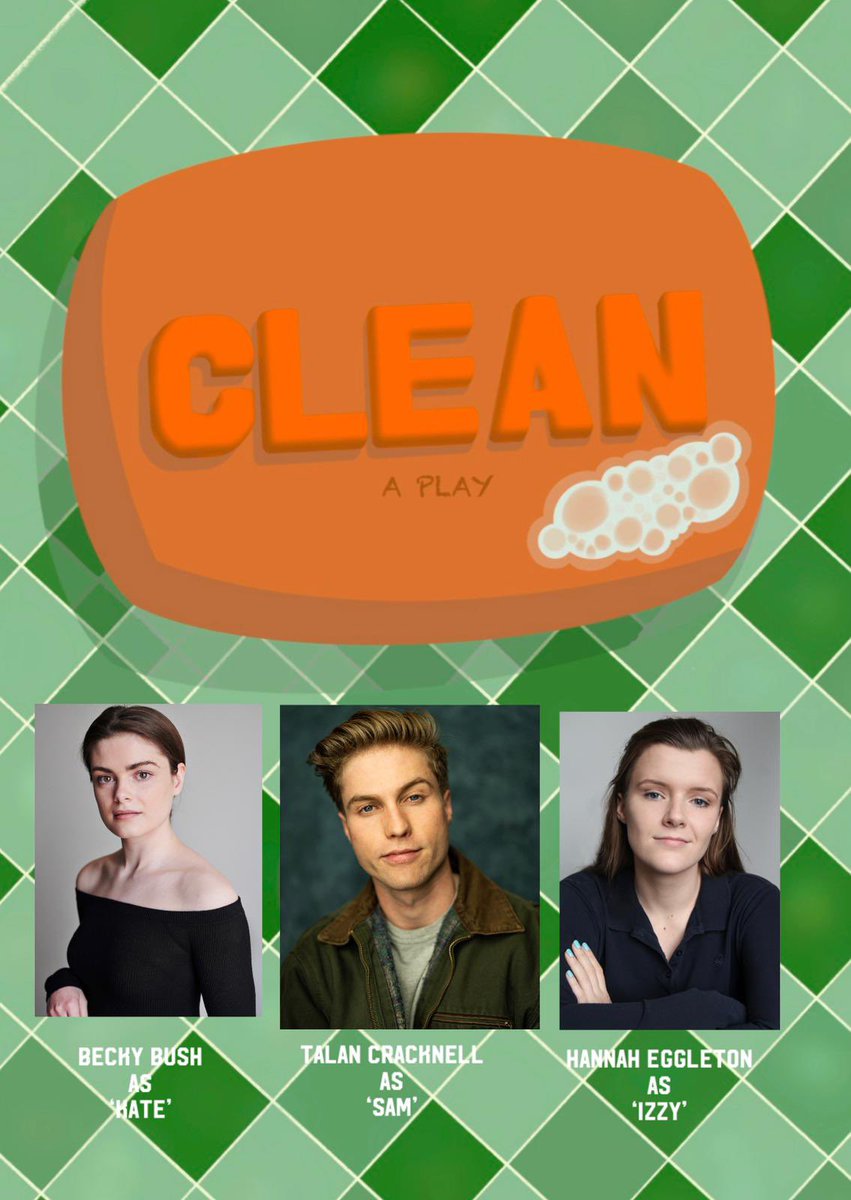 Come see our rehearsed reading next week at The Golden Goose Theatre on the 11th of May - for just £6 you can see this great piece of new writing by <a href="/hannahharquart/">Hannah Harquart</a>! 🤩

goldengoosetheatre.co.uk/clean