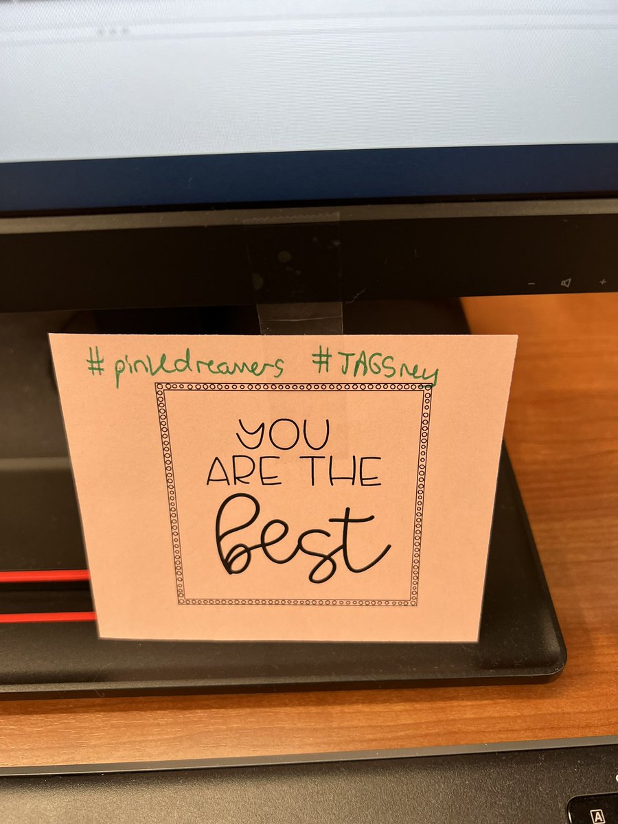 Thank you for the sweet note Coach Beer! #JAGSney #pinkdreamers