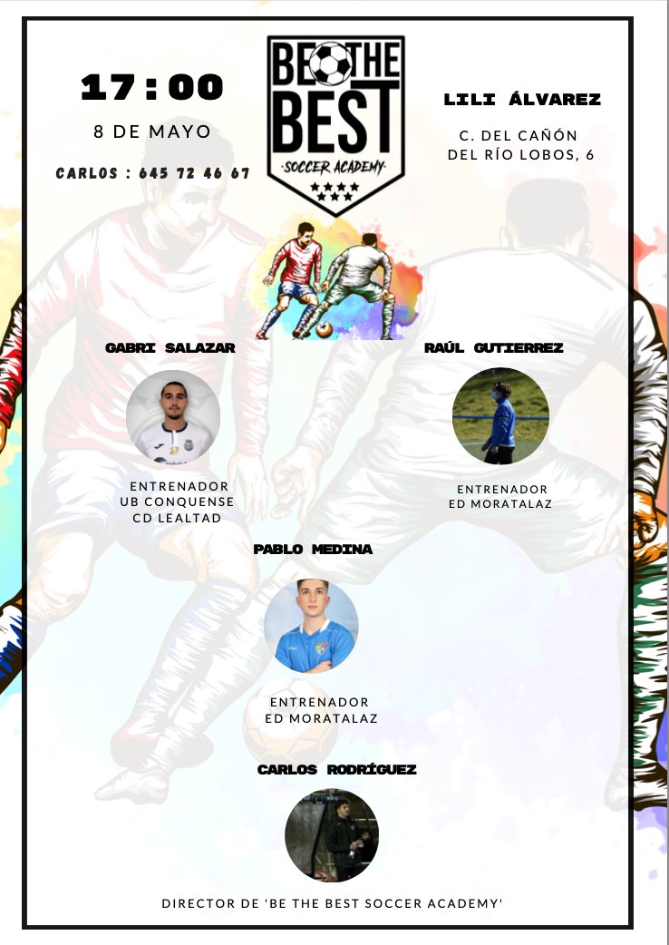 😍⚽️ ¡Volvemos este domingo en <a href="/bthebestsoccer/">BE THE BEST SOCCER</a>!

📆 Domingo 8 de Mayo 

⏰ 17:00

⚽️➡️ ¡Te esperamos en nuestra Academia de Alto Rendimiento!