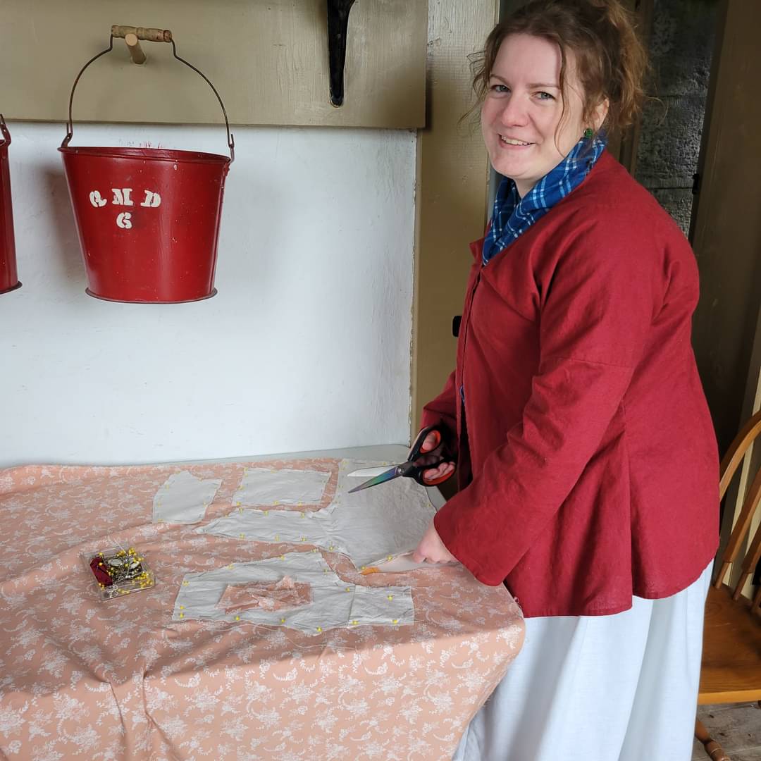 FortOntario's tweet photo. The #guardhouse looking a little different this week as we create #Regency era fashions for the women of #FortOntario for our upcoming #WarOf1812 encampment.

#spencer #curatorial #history #fashionhistory #museums #Oswego #materialculture https://t.co/pLvI7bbCsj