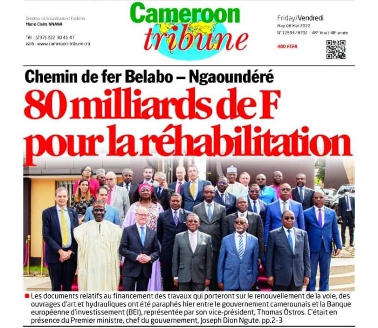 #TeamEurope transforming transport in #Cameroon: @EIB VP @OstrosThomas joined @CameroonPm237 to announce a €123 million EU financing for Belabo-Ngaoundere railway upgrade. The project will strengthen connection of places and people across Central Africa👉bit.ly/3LRoiIl