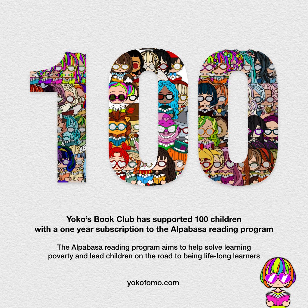 ✨️ project update! ✨️

So happy to share that #YokosBookClub has donated a portion of recent sales which will help sponsor a class  (45 to 50 kids) with a one year reading program 📖

THANK YOU for helping transform YBC readers into 100 real life readers to date 🤍🙏