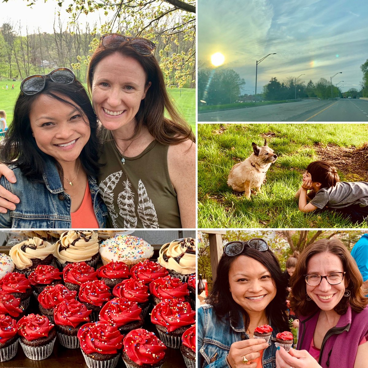 End of semester! ☀️ Wishing our students good luck with finals! #cheers #cupcakes #outside #springsky #vassarprofs #studybreak @Vassar @PsychVassar @DaraGreenwood @gisellakagy