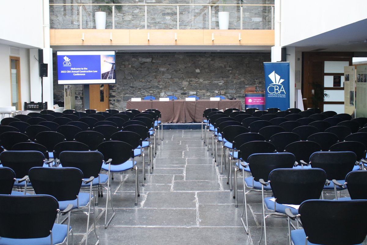 CBAIreland's tweet photo. 👥2022 CBA Construction Law Conference starting at 2pm today!  

Looking forward to meeting everyone at our first in-person event since 2020!

📢Great lineup of expert speakers.  A few seats remaining - register at; https://t.co/EapbtzaYF0 https://t.co/g2LuBZZKbJ