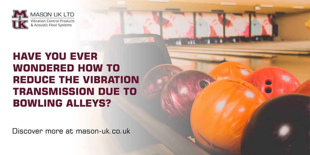 MasonUKLtd's tweet photo. Bowling alleys produce a lot of noise — the way to tackle this is by creating a ‘box-in-box’ structure, where an isolated internal room is built within the existing structure. Learn more about our design solutions: https://t.co/933gig8HS3 #AcousticsSolutions #VibrationControl https://t.co/NvYjB2gJtu