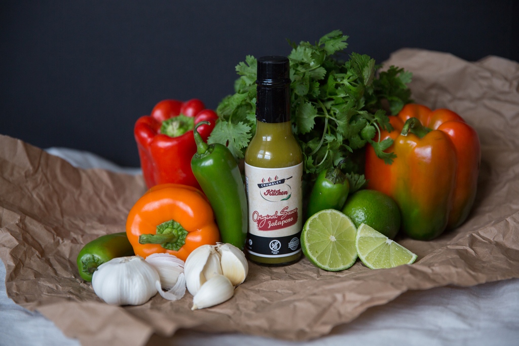 CrumbleyKitchen's tweet photo. Our Jalapeño Sauce is a vinegar-based sauce that pairs well with any fats.

We love to have it on eggs, tacos, pizza, nachos, grilled cheese sandwiches, and even fries!

The mix of jalapeños and serranos gives it a little kick, while still keeping it mild enough for most foodies. https://t.co/ragAzFeRc7