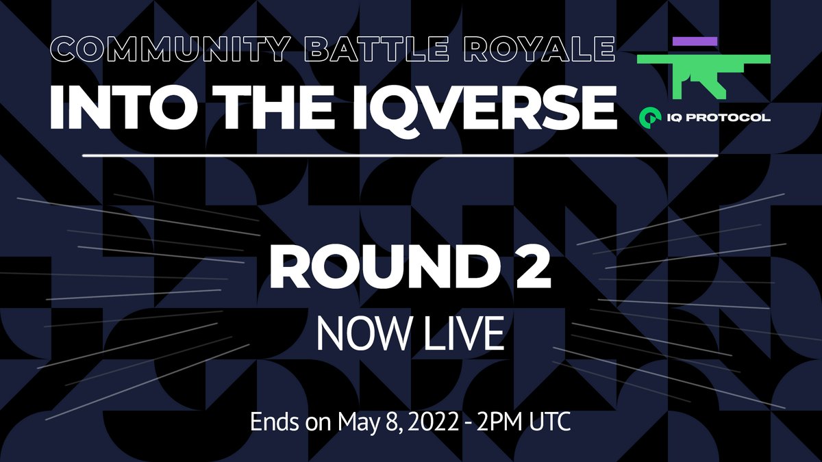 QHUB_'s tweet image. Round 2 of the Community Battle Royale has begun! 
Follow us into the #IQverse 🧠⚡

⚔️48HRS for teams to complete their community specific tasks⚔️

Round 2 rules: hub.iq.space/into-the-iqver…

🌟BONUS: Help grow the IQ ecosystem with a $5K #giveway🌟 
👉app.viralsweep.com/contest/full/c…